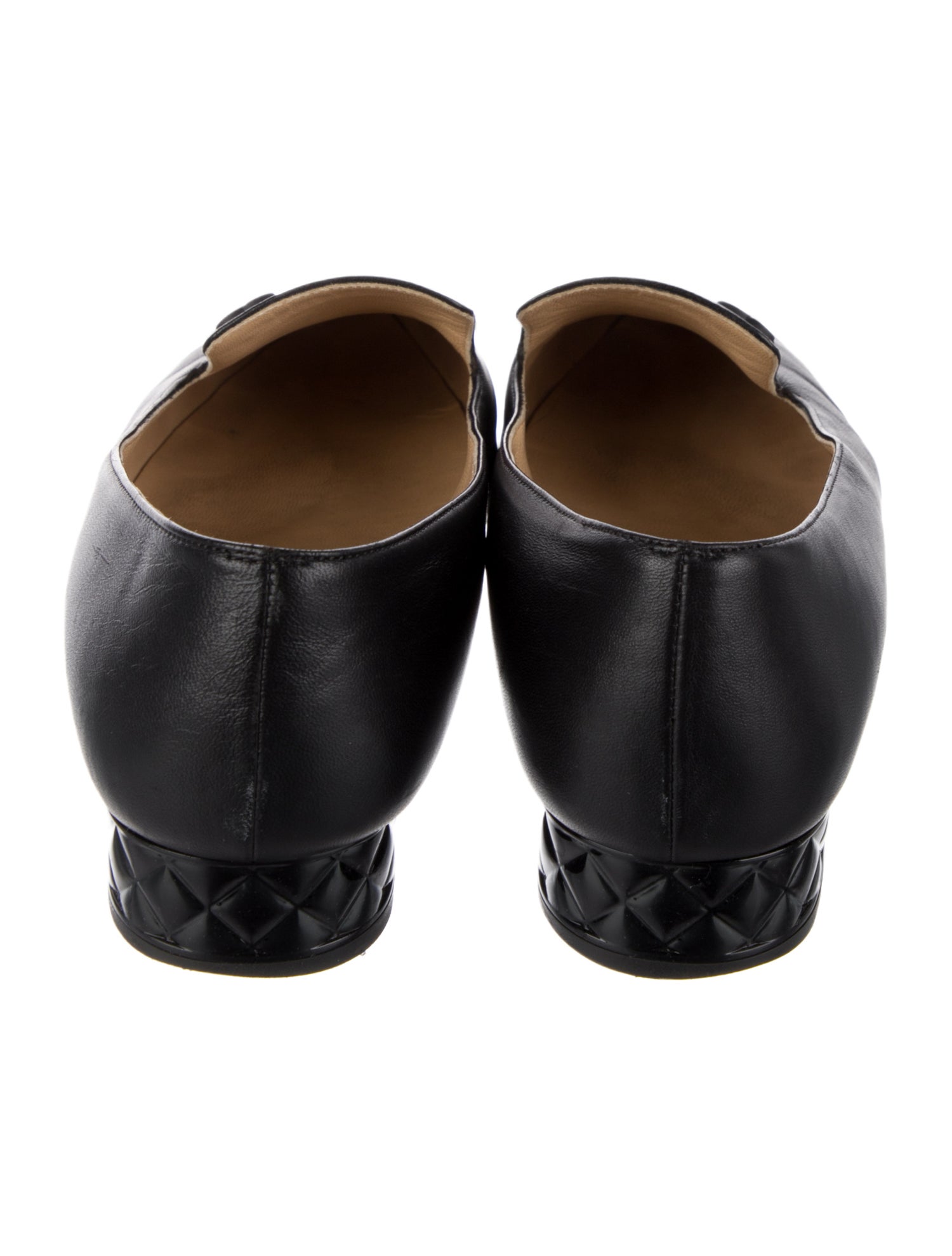 Chanel Interlocking CC Logo Lambskin Loafers